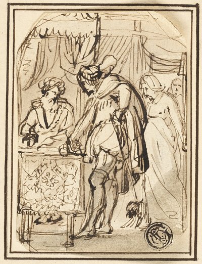 Jovem à mesa do escriba de Thomas Stothard