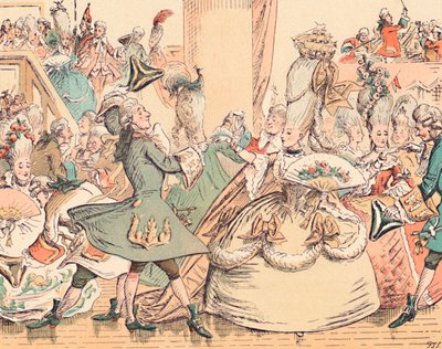 Uma bola de corte no século XVIII, c1884 de Thomas Strong Seccombe