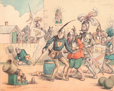 A introdução da artilharia, c1884 de Thomas Strong Seccombe
