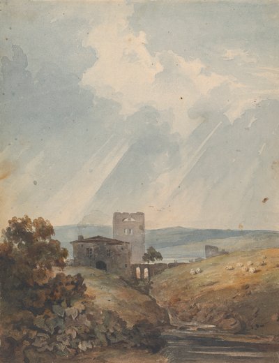 Paisagem com Castelo, Colinas e Montanhas de Thomas Sully