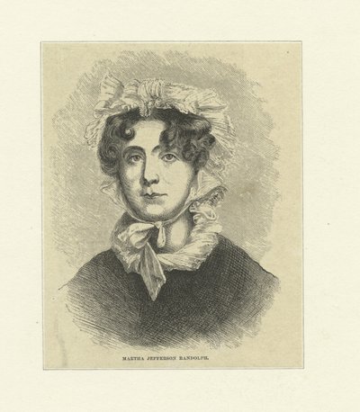 Martha Jefferson Randolph (gravura em madeira) de Thomas Sully