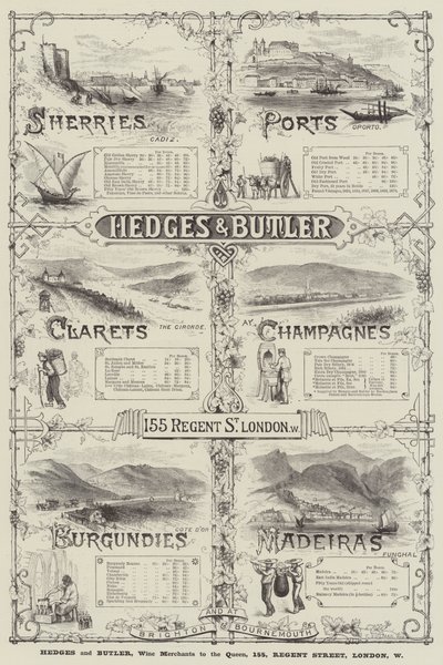 Anúncio, Hedges and Butler de Thomas Sulman