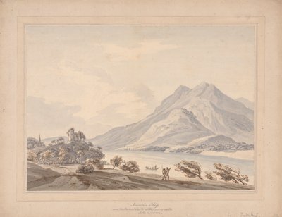 Monte de Rigi e o Antigo Castelo de Hapsbourg no Lago de Lucerna de Thomas Sunderland