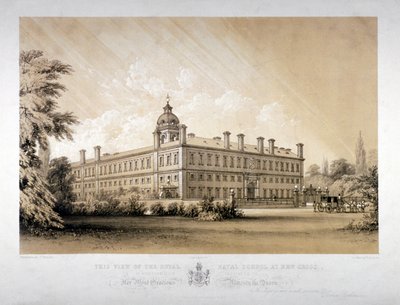 A Escola Naval Real em New Cross, Lewisham, Londres, c1870. de Thomas Talbot Bury
