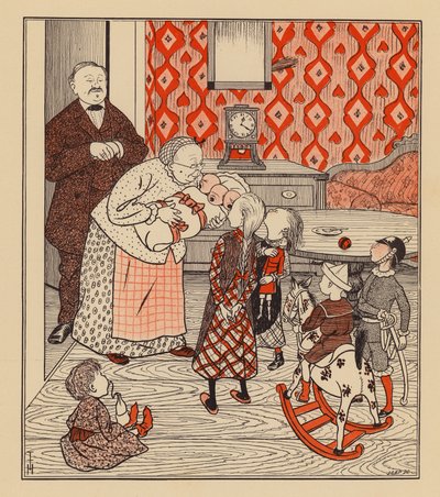 Um marido modelo (litografia a cores) de Thomas Theodor Heine