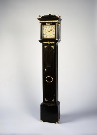 Relógio de caixa longa com duração de um mês de Charles II Romano de Thomas Tompion