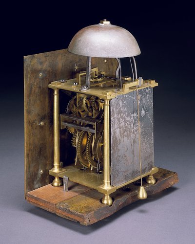 Mecanismo de um Relógio de Caixa Longa de Trinta Horas Carlos II, c.1680 de Thomas Tompion