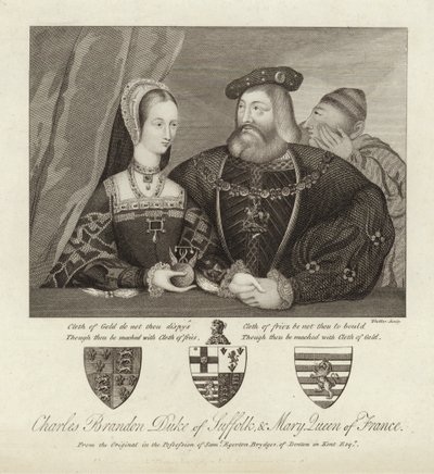 Charles Brandon Duque de Suffolk e Maria Rainha da França de Thomas Trotter