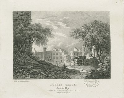 Castelo Dudley - The Keep: litografia, séc. XIX de Thomas Underwood