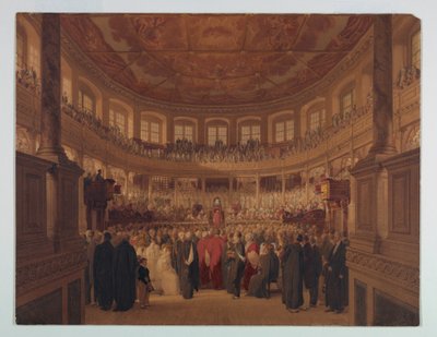 Desenho, Encaenia no Sheldonia, 1814 de Thomas Unwins