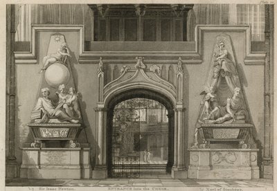 Entrada, coro, westminster, abadia, londres de Thomas Uwins