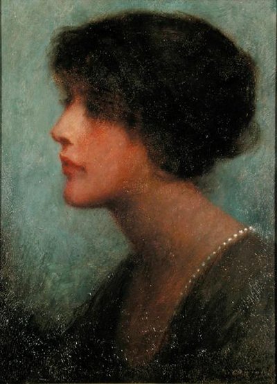 Retrato de uma Senhora (óleo sobre tela) de Thomas W. Derring
