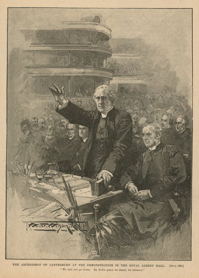 Arcebispo de Canterbury na manifestação no Royal Albert Hall de Thomas Walter Wilson