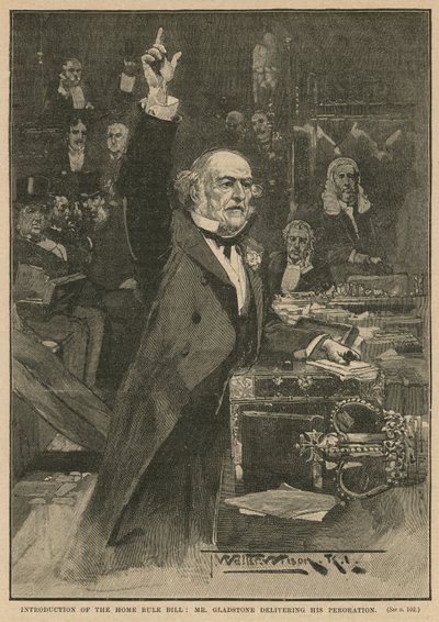 Introdução do Projeto de Lei Principal - Sr. Gladstone entregando sua peroração de Thomas Walter Wilson