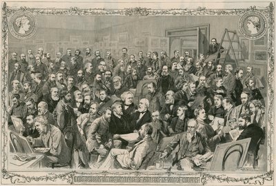 Os membros do Instituto de Pintores de Aguarela (gravura) de Thomas Walter Wilson