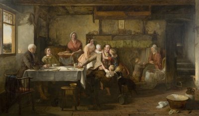 Boa noite (óleo no painel) de Thomas Webster