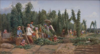 Jardim de lúpulo, 1858 de Thomas Webster