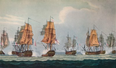Ação Strachans off Ferrol, c1806 de Thomas Whitcombe