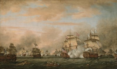 A Batalha dos Saintes, 9 a 12 de abril de 1782 de Thomas Whitcombe