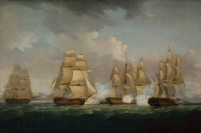 O Santa Brígida contratado pela Naiad, Alcamene e Triton de Thomas Whitcombe