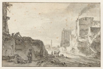 Paisagem urbana italiana de Thomas Wijck