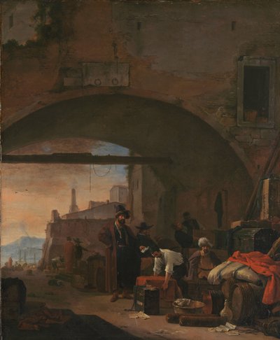 Vista de um Porto Levantino de Thomas Wijck