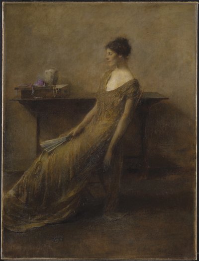 Lady in Gold, c.1912 (óleo sobre tela) de Thomas Wilmer Dewing