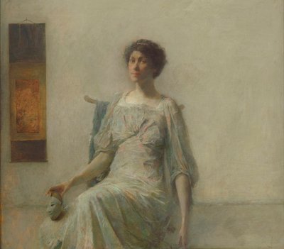 Senhora com uma máscara, 1911 de Thomas Wilmer Dewing