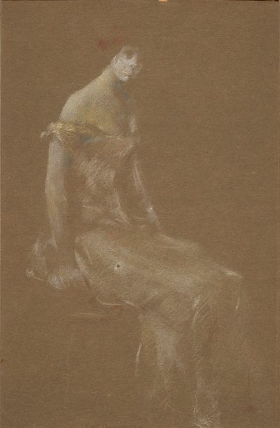 Retrato de uma Senhora em Rosa #3 de Thomas Wilmer Dewing