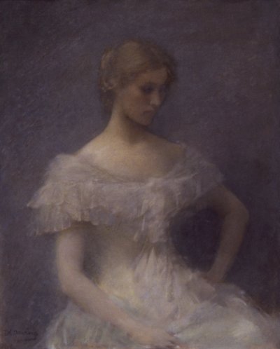 Jovem rapariga sentada de Thomas Wilmer Dewing