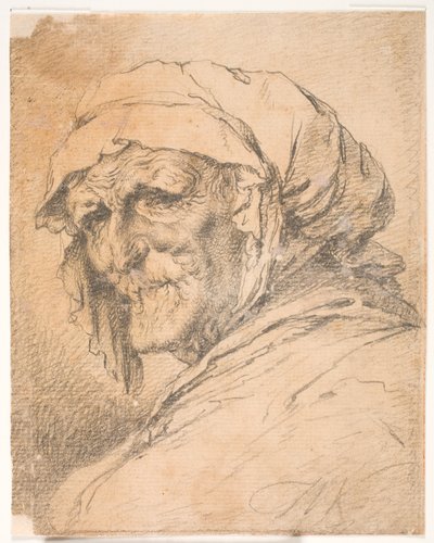 Cabeça de uma velha de Thomas Worlidge