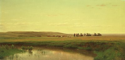 Um trem de vagão nas planícies de Thomas Worthington Whittredge