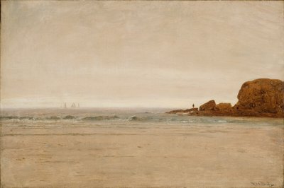 Praia e rochedos 1870 (Óleo sobre tela) de Thomas Worthington Whittredge