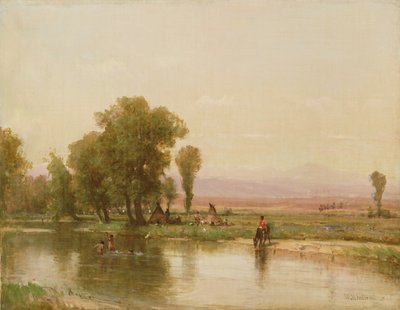 Acampamento no rio Platte, 1865 de Thomas Worthington Whittredge