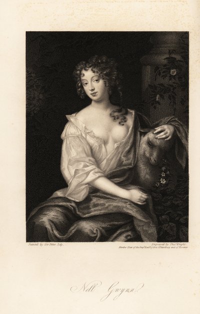 Nell Gwyn, actriz de Restauração, amante do Conde de Rochester, amante de longa data do Rei Carlos II de Inglaterra de Thomas Wright