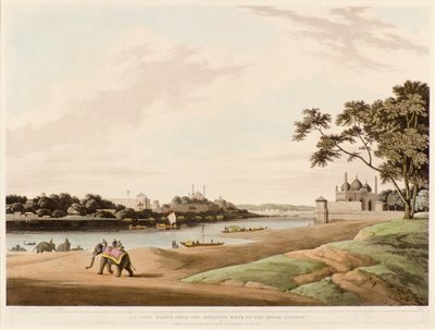 Lucknow tirado da margem oposta do Rio Goomty de Thomas und William Daniell
