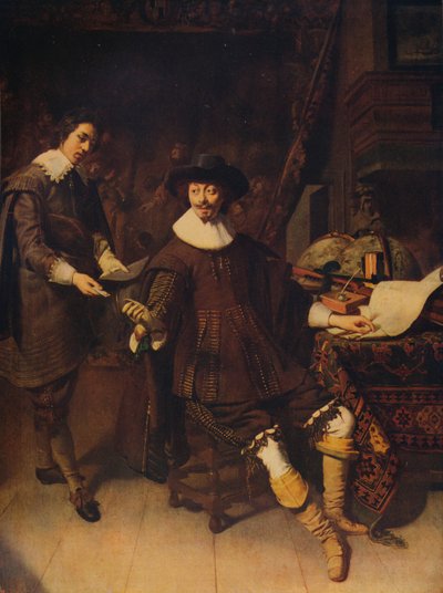 Constantijn Huygens e seu secretário, 1627, c1915 de Thomas de Keyser