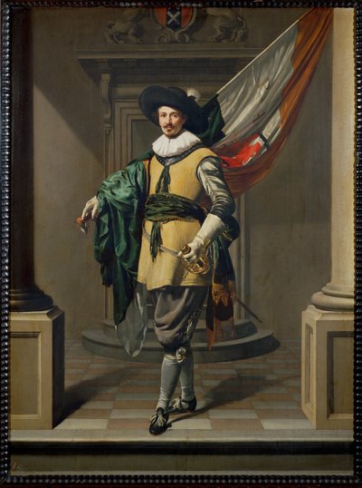 Loef Vredericx como porta-estandarte da cidade de Amesterdão de Thomas de Keyser