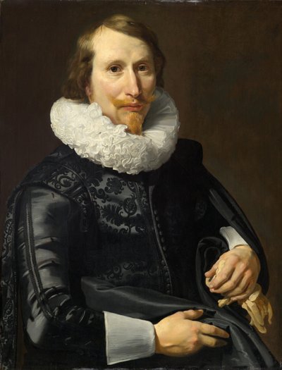Retrato de um cavalheiro, c.1626 (óleo no painel) de Thomas de Keyser