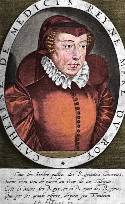 Catarina de Médicis, rainha de Henrique II da França, século c16th 1894 de Thomas de Leu