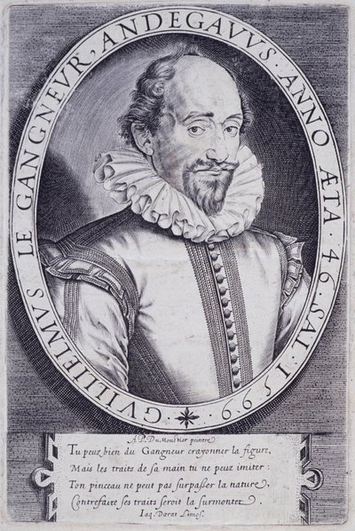 Retrato de Guillaume Le Gangneur (1553-1624), secretário da câmara do rei da França de Thomas de Leu