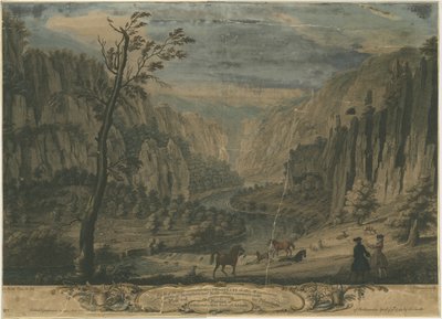 Dovedale - Oito perspectivas: gravura, nd [ 1743] de Thomas of Derby Smith