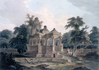 Templo hindu, em, a, forte, de, a, Rohtas, Bihar, índia de Thomas und William Daniell