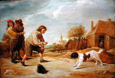 A Game of Catch (óleo no painel) de Thomas van Apshoven