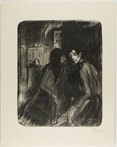 Prostitutas que discutem de Théophile Alexandre Pierre Steinlen