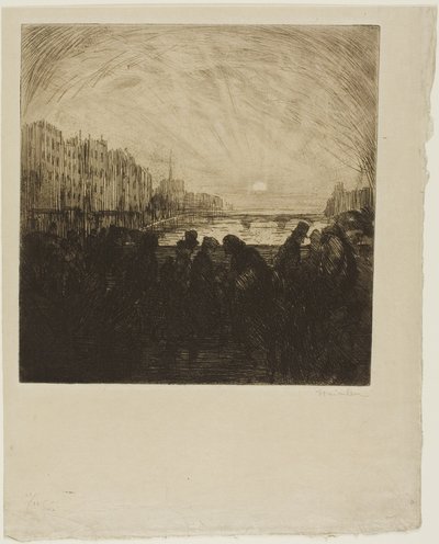 Efeito do pôr do sol de Théophile Alexandre Pierre Steinlen