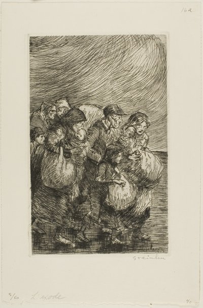 Evacuados de Théophile Alexandre Pierre Steinlen