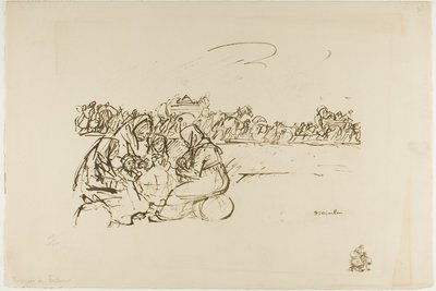 Evacuados de Verdun, placa trinta de Actualités de Théophile Alexandre Pierre Steinlen