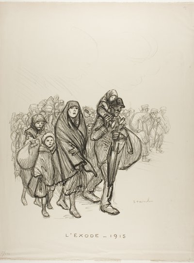 Êxodo - 1915 de Théophile Alexandre Pierre Steinlen