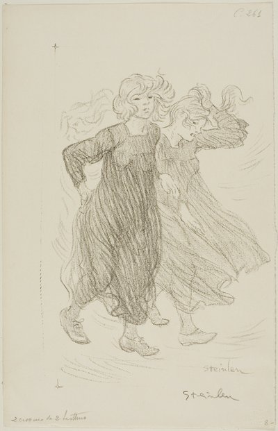 Rajada de vento de Théophile Alexandre Pierre Steinlen